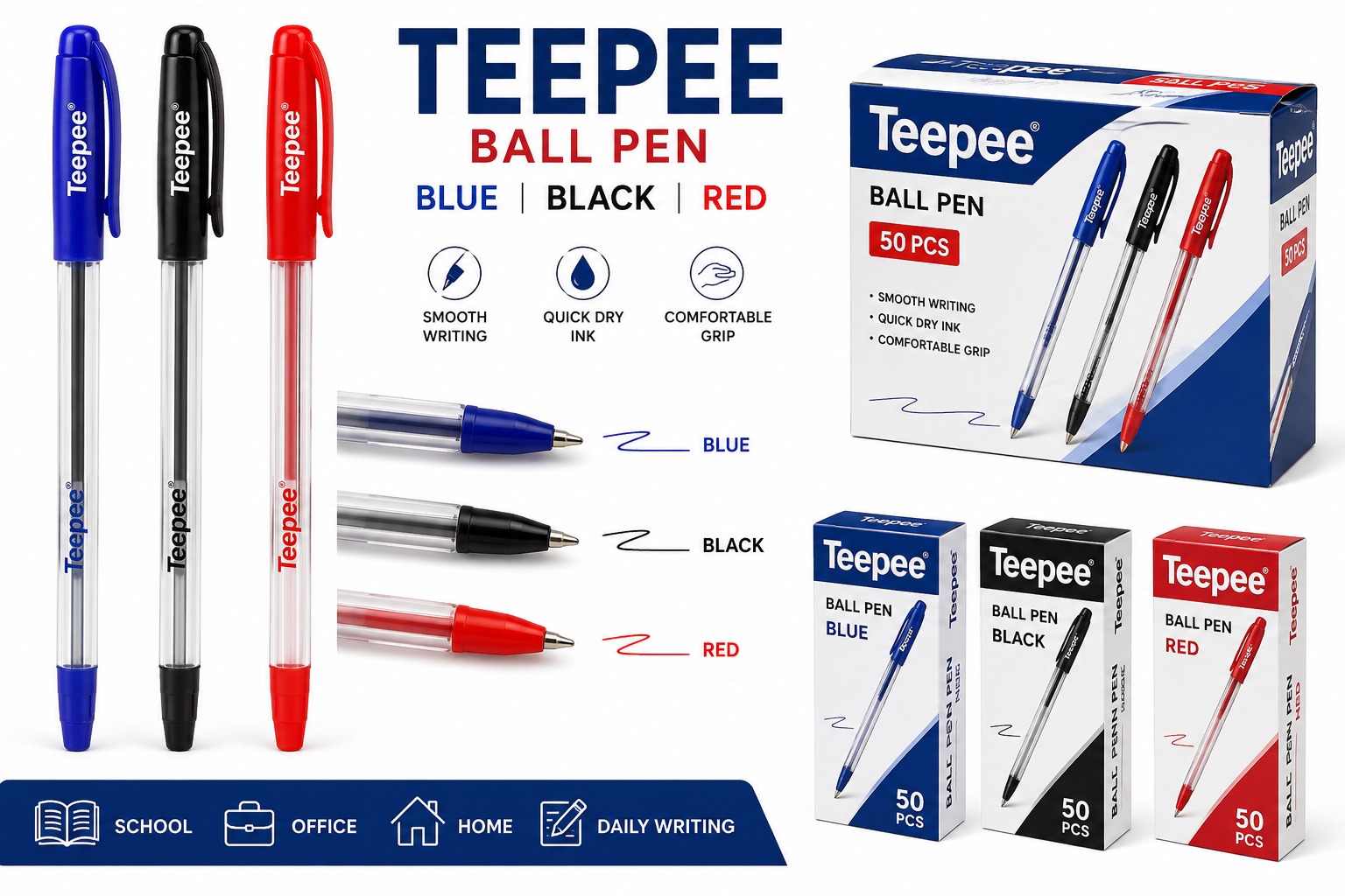 TEEPEE PEN RED PKT