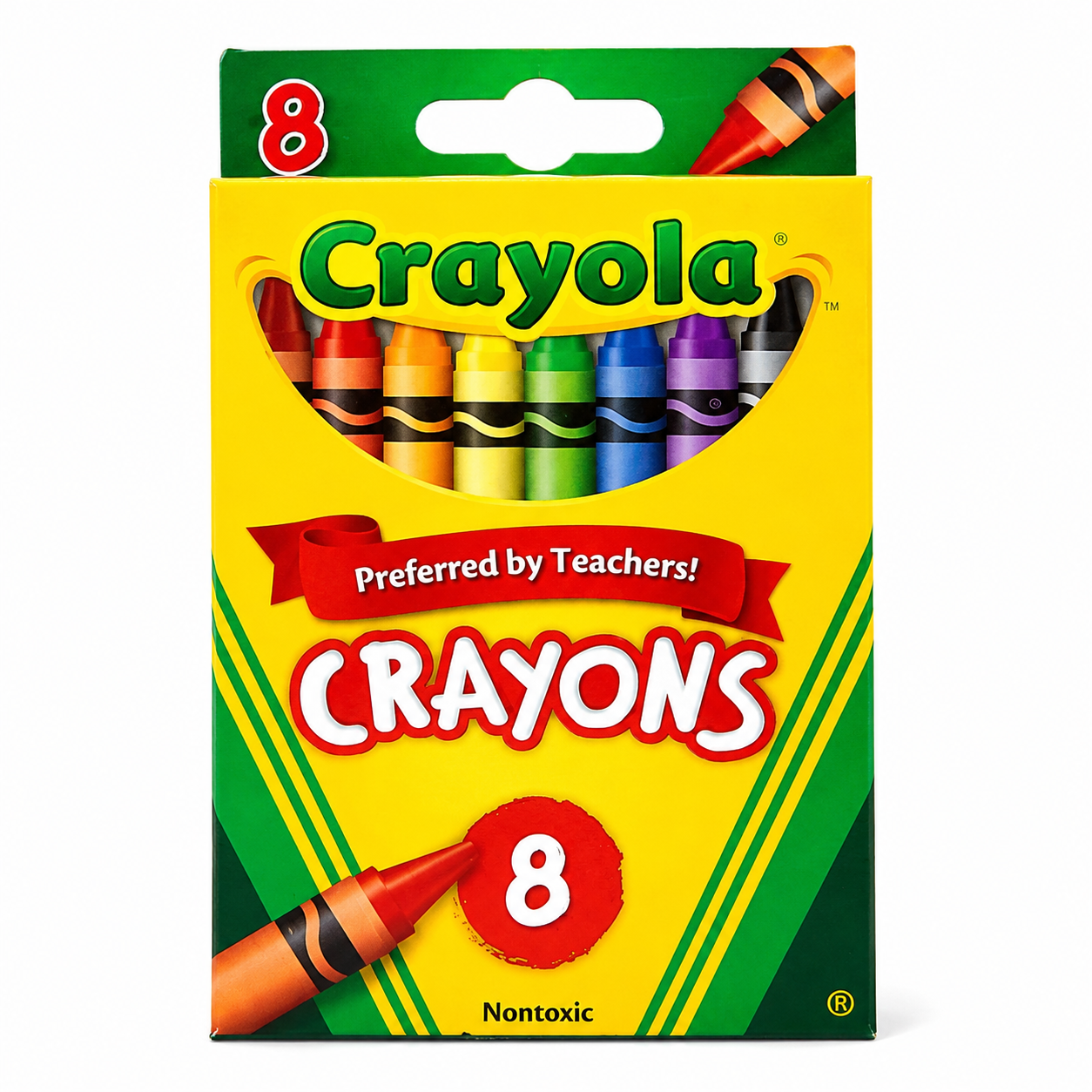 CRAYOLA Crayons Non-Toxic 8 Pieces | 8 Colour Wax Crayons for Kids
